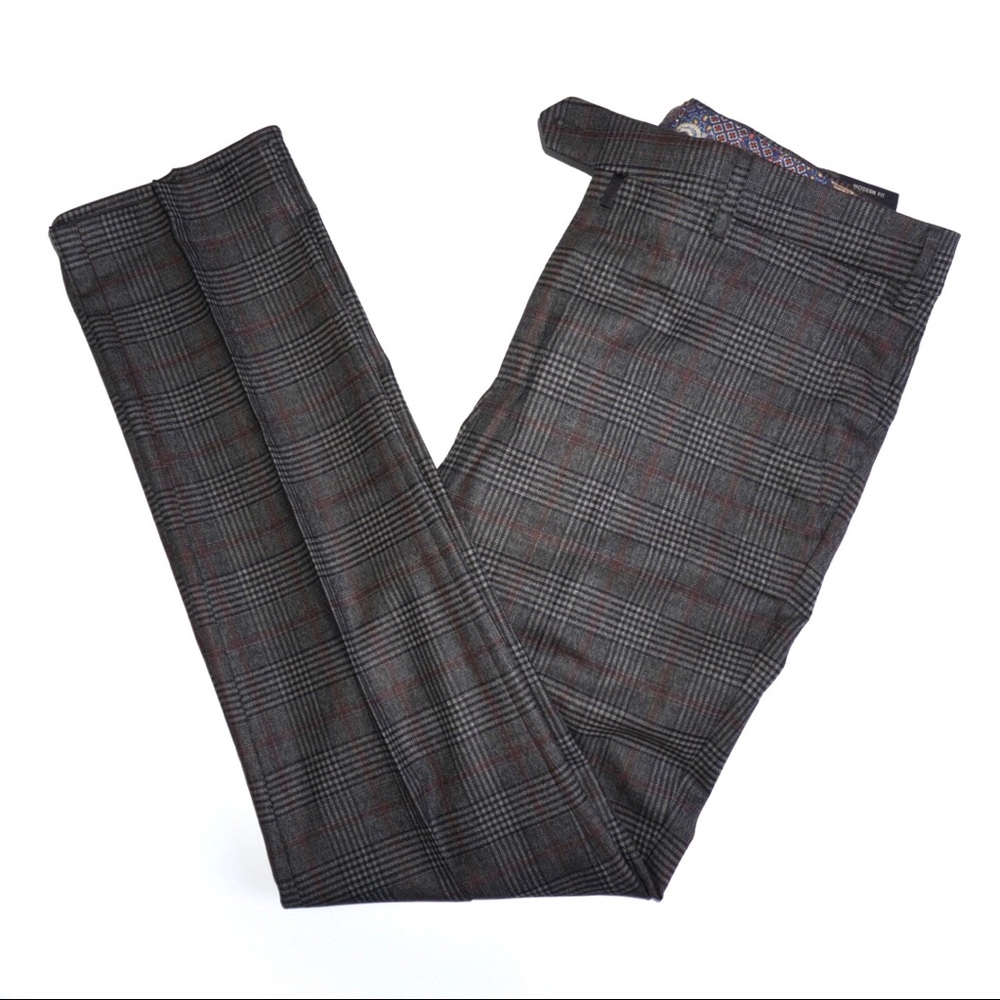 Meyer Bonn Brown Prince of Wales Dress Pants